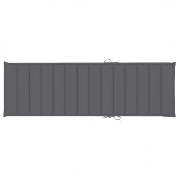 Sonnenliegen-Auflage Anthrazit 200x60x3 cm Oxford-Gewebe