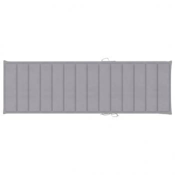 Sonnenliegen-Auflage Grau 200x60x3 cm Oxford-Gewebe