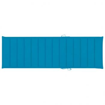 Sonnenliegen-Auflage Blau 200x60x3 cm Oxford-Gewebe