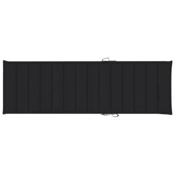 Sonnenliegen-Auflage Schwarz 200x60x3 cm Oxford-Gewebe