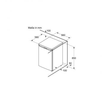 Bosch KTL15NWEA Tischkühlschrank, 56cm breit, 120l, LED Beleuchtung, MultiBox, weiß