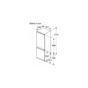 Bosch KIV86VSE0 Serie 4 Einbau Kühl-Gefrierkombination, Nischenhöhe: 177,5cm, 267l, Schlepptürtechnik, LowFrost, LED-Beleuchtung