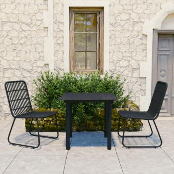 ARDEBO.de - 3-tlg. Garten-Essgruppe Poly Rattan und Glas