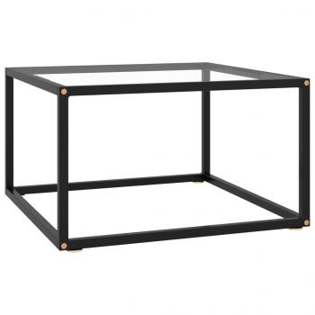 ARDEBO.de - Couchtisch Schwarz mit Hartglas 60x60x35 cm 