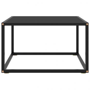 Couchtisch Schwarz mit Schwarzem Glas 60x60x35 cm