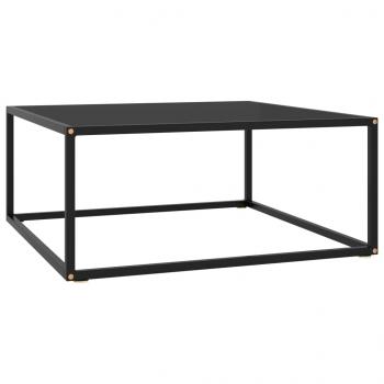 ARDEBO.de - Couchtisch Schwarz mit Schwarzem Glas 80x80x35 cm