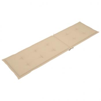 Liegestuhl-Auflage Beige (75+105)x50x4 cm