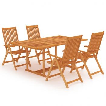 ARDEBO.de - 5-tlg. Garten-Essgruppe Massivholz Teak 