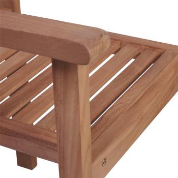 Gartenstühle 2 Stk. mit Grünen Kissen Massivholz Teak