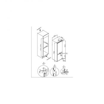 Amica EKGCS 387 950 Einbau Kühl-Gefrierkombination, Nischenhöhe: 178 cm, 244 L, Schlepptürtechnik, Total NoFrost, Holiday-Schaltung