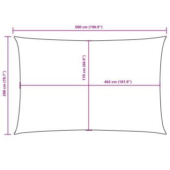 Sonnensegel Oxford-Gewebe Rechteckig 2x5 m Weiß