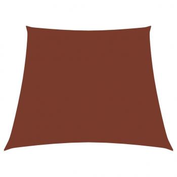 ARDEBO.de - Sonnensegel Oxford-Gewebe Trapezform 3/4x3 m Terrakotta-Rot