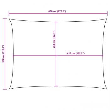 Sonnensegel Oxford-Gewebe Rechteckig 3x4,5 m Anthrazit