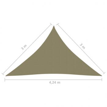 Sonnensegel Oxford-Gewebe Dreieckig 3x3x4,24 m Beige