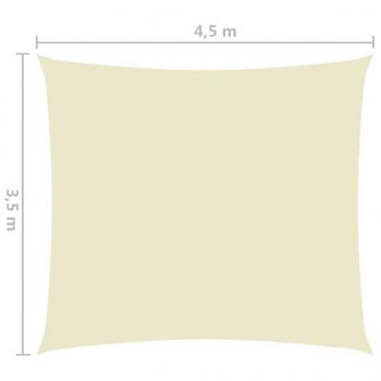 Sonnensegel Oxford-Gewebe Rechteckig 3,5x4,5 m Creme