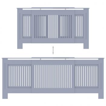 MDF Heizkörperverkleidung Grau 205 cm