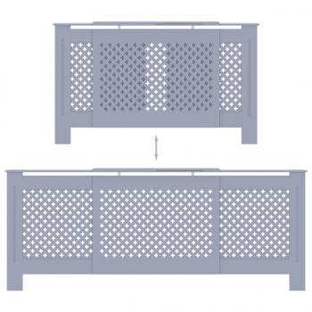 MDF Heizkörperverkleidung Grau 205 cm