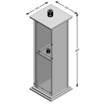 FMD Beistelltisch mit Tür 88,5 cm Eichenbraun