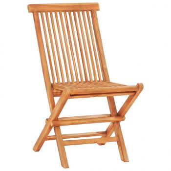 3-tlg. Bistro-Set mit Grauen Kissen Massivholz Teak