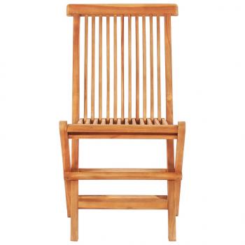 3-tlg. Bistro-Set mit Anthrazit Kissen Massivholz Teak