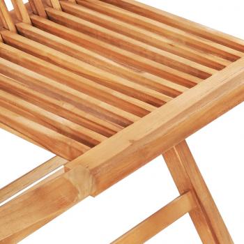 3-tlg. Bistro-Set mit Anthrazit Kissen Massivholz Teak