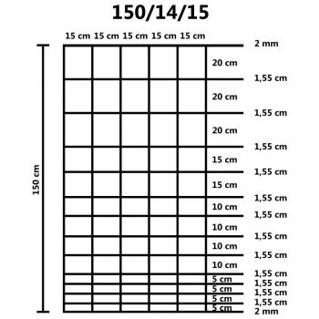 Gartenzaun Verzinkter Stahl 50 m 150 cm Silbern