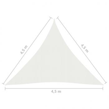 Sonnensegel 160 g/m² Weiß 4,5x4,5x4,5 m HDPE