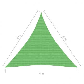 Sonnensegel 160 g/m² Hellgrün 4x4x4 m HDPE