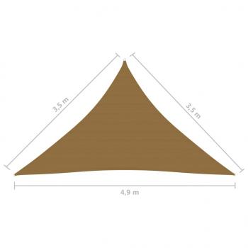 Sonnensegel 160 g/m² Taupe 3,5x3,5x4,9 m HDPE