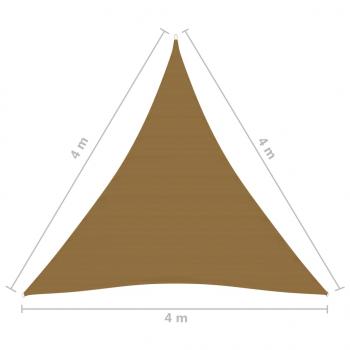 Sonnensegel 160 g/m² Taupe 4x4x4 m HDPE