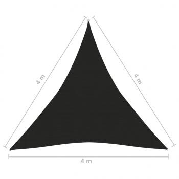 Sonnensegel 160 g/m² Schwarz 4x4x4 m HDPE