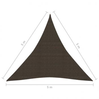 Sonnensegel 160 g/m² Braun 5x5x5 m HDPE