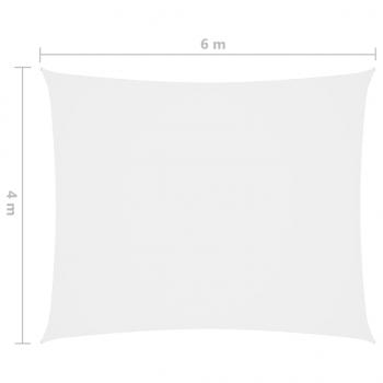 Sonnensegel Oxford-Gewebe Rechteckig 4x6 m Weiß