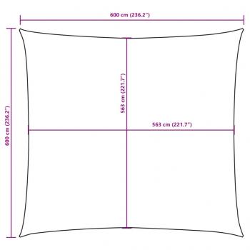 Sonnensegel Oxford-Gewebe Quadratisch 6x6 m Terrakottarot