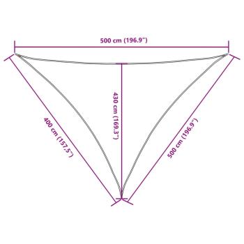 Sonnensegel Oxford-Gewebe Dreieckig 4x5x5 m Braun