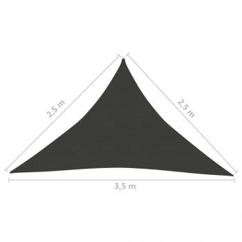 Sonnensegel 160 g/m² Anthrazit 2,5x2,5x3,5 m HDPE