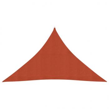 ARDEBO.de - Sonnensegel 160 g/m² Terrakottarot 3,5x3,5x4,9 m HDPE