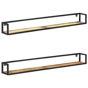 ARDEBO.de - Wandregale 2 Stk. 160 cm Altholz Massiv