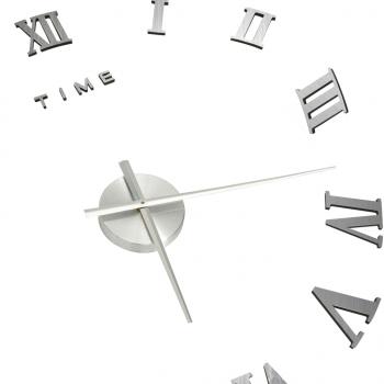 3D-Wanduhr Modernes Design Silbern 100 cm XXL