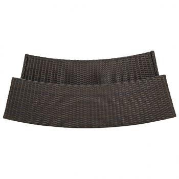 Garten-Bartisch Braun 120x55x110 cm Poly Rattan 