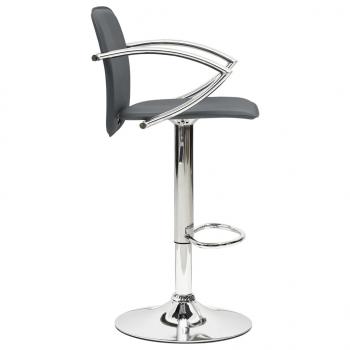 Barhocker 2 Stk. Grau Kunstleder 