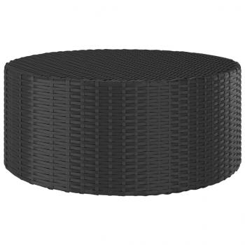 ARDEBO.de - Teetisch Schwarz 68x68x30 cm Poly Rattan