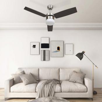 ARDEBO.de - Deckenventilator mit Licht und Fernbedienung 108 cm Dunkelbraun