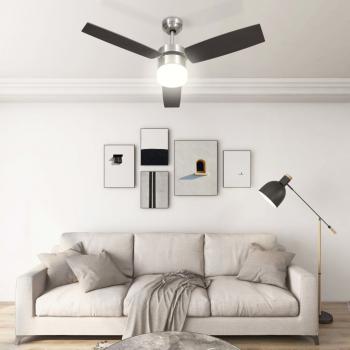 Deckenventilator mit Licht und Fernbedienung 108 cm Dunkelbraun