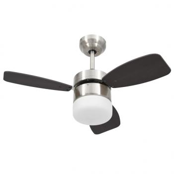 Deckenventilator mit Licht und Fernbedienung 76 cm Dunkelbraun