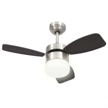 Deckenventilator mit Licht und Fernbedienung 76 cm Dunkelbraun