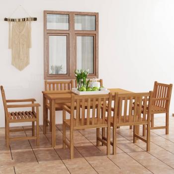 ARDEBO.de - 7-tlg. Garten-Essgruppe Massivholz Teak