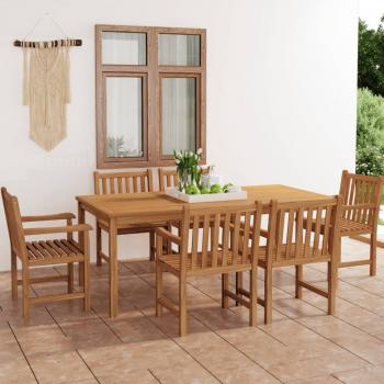 ARDEBO.de - 7-tlg. Garten-Essgruppe Massivholz Teak