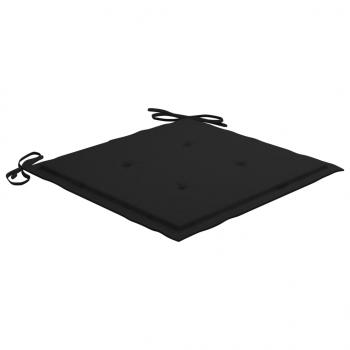 Gartenstuhl-Kissen 6 Stk. Schwarz 40x40x3 cm Oxford-Gewebe