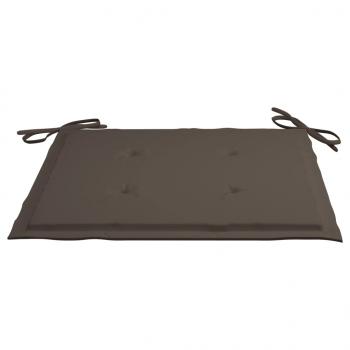 Gartenstuhl-Kissen 2 Stk. Taupe 40x40x3 cm Oxford-Gewebe